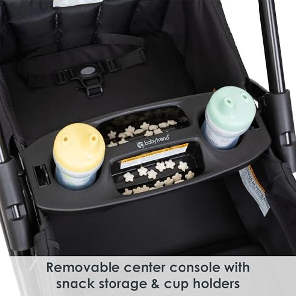 Kolcraft Cloud Plus Side-by-Side Lightweight Double Baby Stroller and Toddler Stroller with Reclining Seats, Child and Parent Trays, Large Storage, Extendable Canopies, Compact Fol