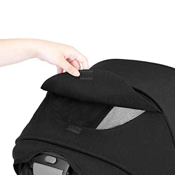 Evenflo Pivot Suite Travel System with LiteMax Infant Car Seat with Anti-Rebound Bar Dunloe Black