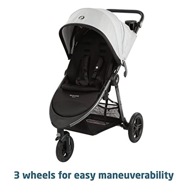 Maxi-Cosi Gia XP Luxe Travel System Stroller and Car Seat - 3-Wheel Maneuverability, All-Terrain Tires, Midnight Moon