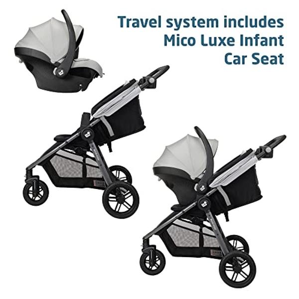 Maxi-Cosi Gia XP Luxe Travel System Stroller and Car Seat - 3-Wheel Maneuverability, All-Terrain Tires, Midnight Moon