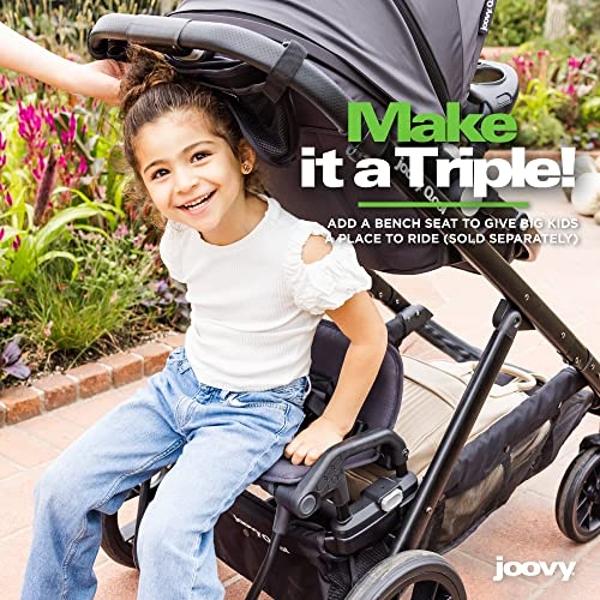 Children’s Factory Infant Toddler SureStop Folding Commercial Bye-Bye Stroller (4-Passenger), Blue