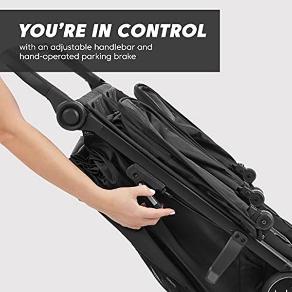 Evenflo Pivot Vizor Modular Reversible Stroller Travel System with LiteMax Infant Car Seat, Available in 6 Modes, Chasse Black