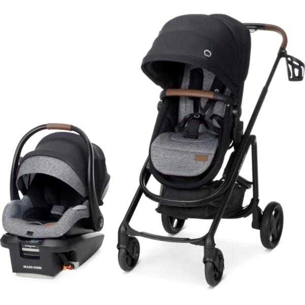 Evenflo Pivot Modular Travel System with LiteMax Infant Car Seat with Anti-Rebound Bar (Casual Gray)