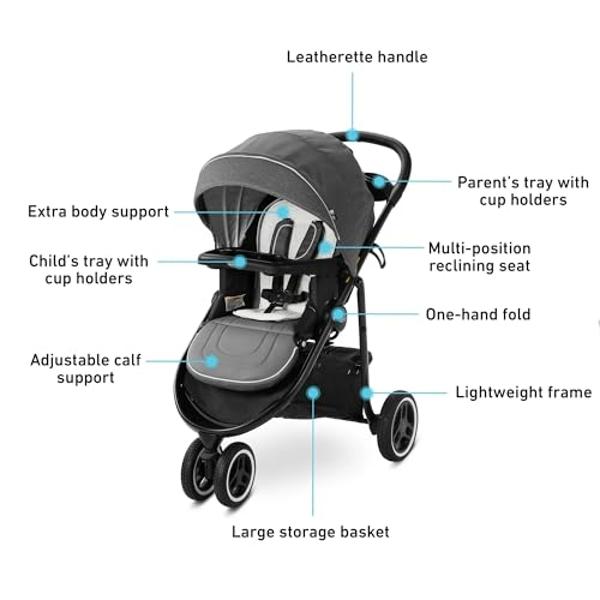 Baby Trend Passport® Cargo Stroller Travel System with EZ-Lift™ PLUS Infant Car Seat, Pink Bamboo