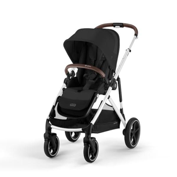 Cybex Gazelle S All-in-One Toddler and Baby Stroller with Over 20 Modular Configurations, Ergonomic Near-Flat Recline, Shopper Basket, and Compact Fold, Moon Black