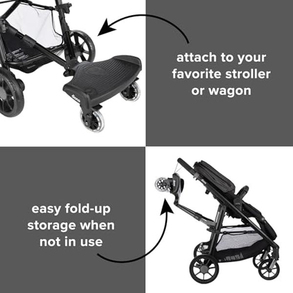 Diono Hop 'n Roll Universal Stroller Board, Compatible with Most Strollers, Wagons and Travel Systems, Holds Children up to 50lbs, Black