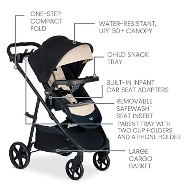 Chicco Modular Travel System - Corso LE Stroller, KeyFit 35 Infant Car Seat and Base - Stroller and Car Seat Combo in Veranda/Grey