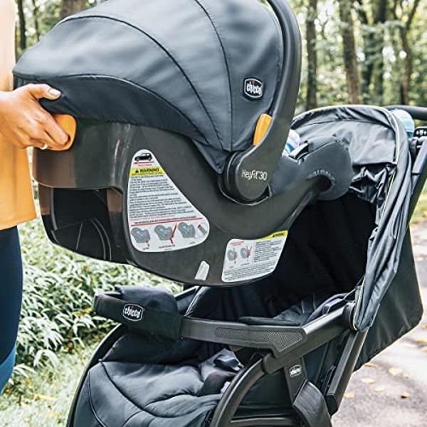Chicco Activ3 Jogging Stroller Travel System, Includes Chicco KeyFit 30 Infant Car Seat with Base, Lightweight Aluminum Frame, Stroller and Car Seat Combo, Baby Travel Gear | Solar