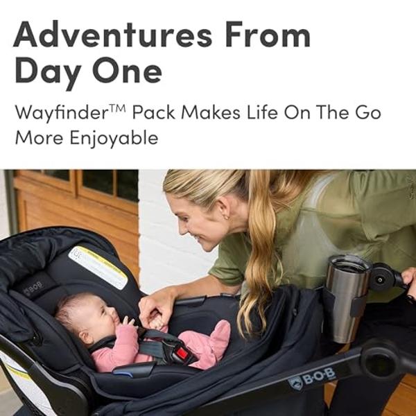 BOB Gear Wayfinder Travel System, Infant Car Seat and Stroller Combo, Nightfall