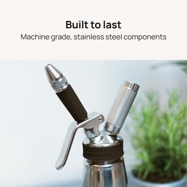 Hatfields London NitroPress Nitro Cold Brew Maker And Dispenser, Nitro Machine, Cold Brew Kit with 40 Nitro Chargers