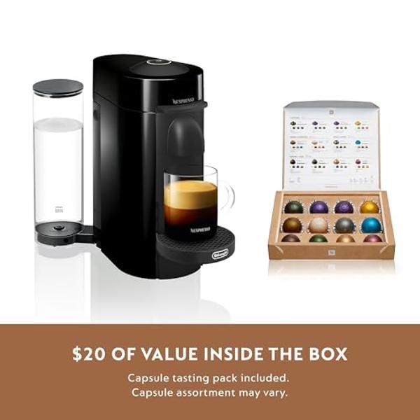 Nespresso Vertuo Plus Coffee and Espresso Maker By De'Longhi, Ink Black