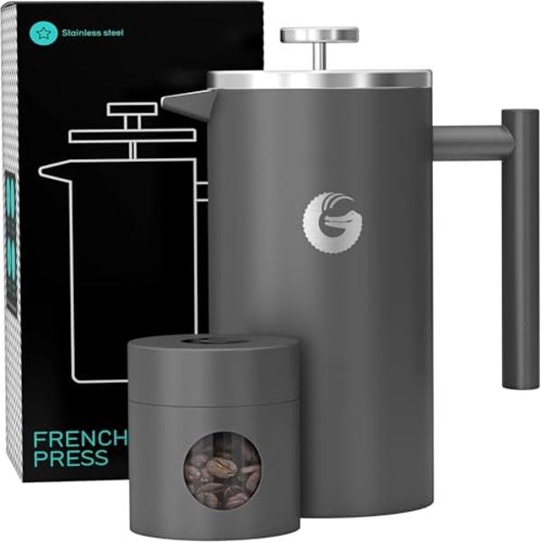 AeroPress Clear Coffee Press – 3 In 1 Brew Method Combines French Press, Pourover, Espresso, Full Bodied Coffee Without Grit or Bitterness, Small Portable Coffee Maker for Camping 