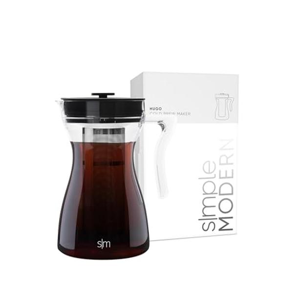 Simple Modern Hugo Cold Brew Coffee Maker | Airtight Pitcher with Fine Mesh Filter | Iced Tea Brewer | 1.5 Quart