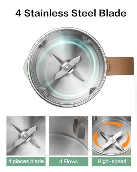 MOKKOM Automatic Nut Milk Maker, 20 oz Soy Milk Maker, Homemade Almond, Oat, Coconut, Soy, Plant-Based Milk and Dairy Free Beverages, Almond Milk Maker with Delay Start/Boild Water