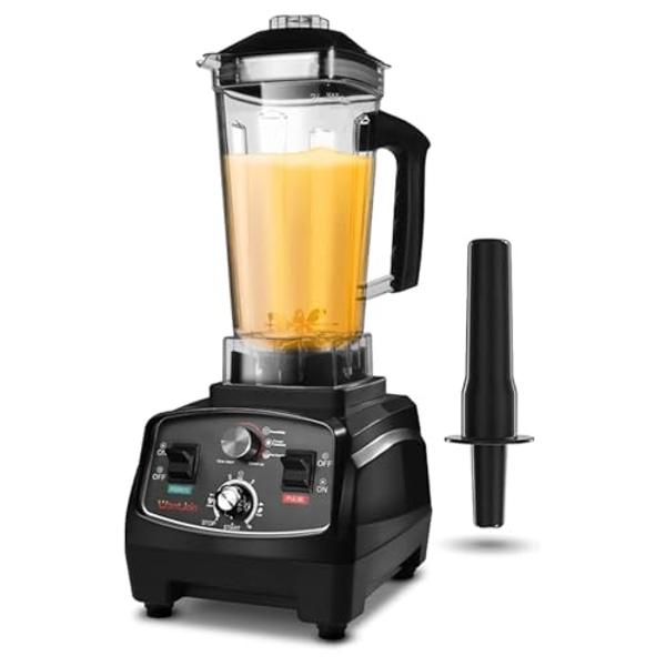 WantJoin Professional Blender, 68oz Commercial Blender for kitchen Max 1800W High Power Home and Commercial with Timer, Smoothie Maker 2200ml for Crushing Ice, Frozen Dessert, Soup
