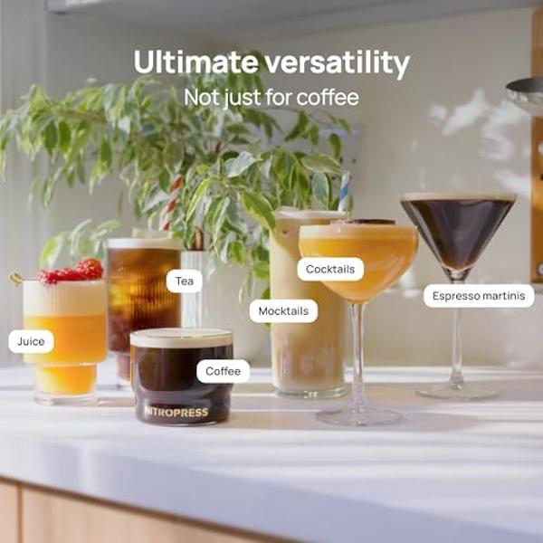 Hatfields London NitroPress Nitro Cold Brew Maker And Dispenser, Nitro Machine, Cold Brew Kit with 40 Nitro Chargers