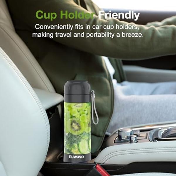 Nuwave Portable Blender for Smoothies and Shakes, 2025 New & Improved, 16 OZ On-The-Go Small Juice MIni with 6 Blades, Rechargeable, BPA-Free, Leak-Proof Lid, for Gym, Kitchen, Off