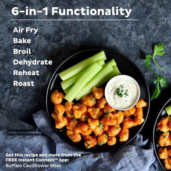 Instant Pot Vortex Plus 6QT XL Air Fryer, 6-in-1, Broils, Dehydrates, Crisps, Roasts, Reheats, Bakes for Quick Easy Meals, 100+ In-App Recipes, Dishwasher-Safe, from the Makers of 