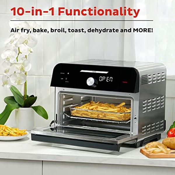 Instant Pot Omni Plus 19QT/18L Toaster Oven Air Fryer, 10-in-1 Functions, Fits 12" Pizza, Crisp, Broil, Bake, Roast, Toast, Warm, Convection, 100+ In-App Recipes, from the Makers o