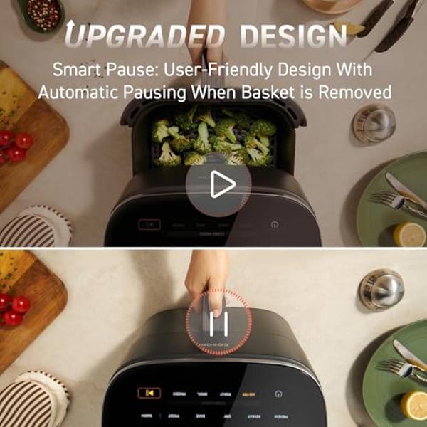 COSORI Air Fryer 9-in-1, Compact & Large 6-Qt, Fast Turbo Modes, 90–450°F Precise Heat for Even Results, Up to 95% Less Oil*, Roast, Bake, Dry, Reheat, Frozen, Broil, Proof, 120V, 