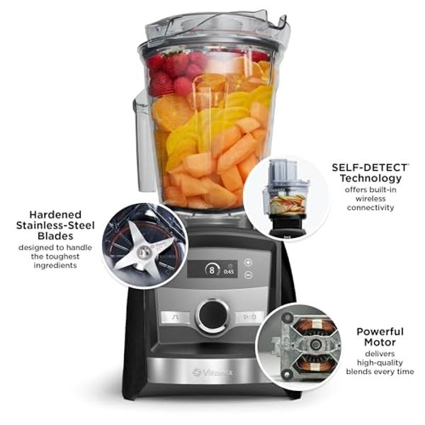 Vitamix A3300 Ascent Series Smart Blender, Professional-Grade, 64 oz. Low-Profile Container, Black