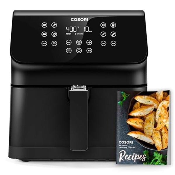 COSORI 12-in-1 Air Fryer 5.8QT, Toast, Bake, Nutrition Facts for 100+ In-App Recipes, AdaptIQ Tech Fast Cook, for Main & Side Dishes, Snacks, Leftovers, Detachable Square Basket, D