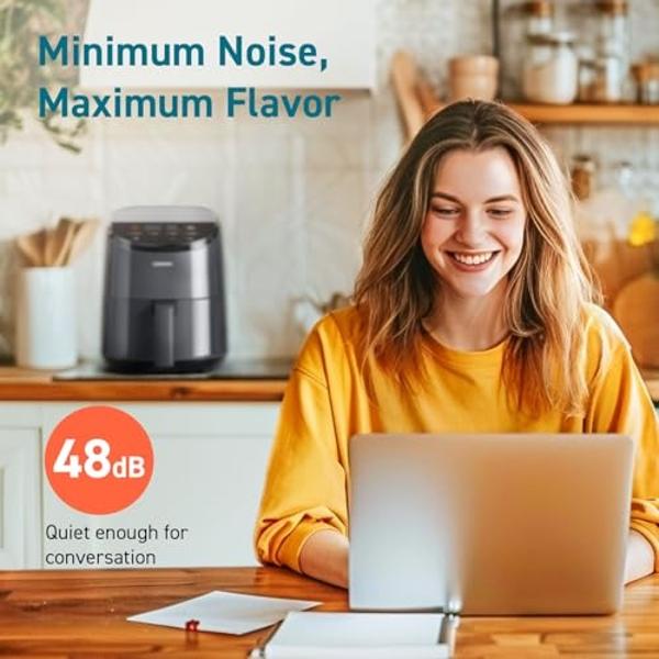 COSORI Air Fryer 2.1 QT, Small & Mini 4-in-1 airfryer Ideal for Simple Meals and Snack, Easy to Leftover Food to Crispy, Up to 97% Less Oil, 30 In-App Recipes, Nonstick & Dishwashe