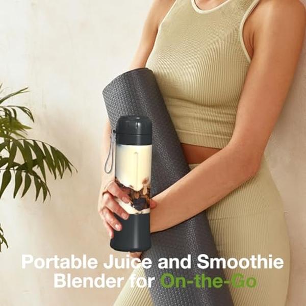 Nuwave Portable Blender for Smoothies and Shakes, 2025 New & Improved, 16 OZ On-The-Go Small Juice MIni with 6 Blades, Rechargeable, BPA-Free, Leak-Proof Lid, for Gym, Kitchen, Off