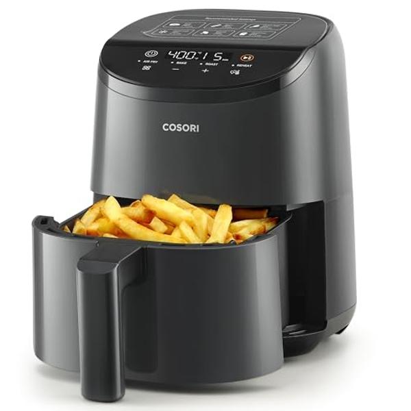 COSORI Air Fryer 2.1 QT, Small & Mini 4-in-1 airfryer Ideal for Simple Meals and Snack, Easy to Leftover Food to Crispy, Up to 97% Less Oil, 30 In-App Recipes, Nonstick & Dishwashe