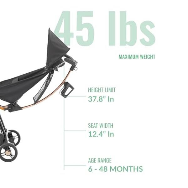 Thule Urban Glide 2 Jogging Stroller, Black/Silver Frame, Double