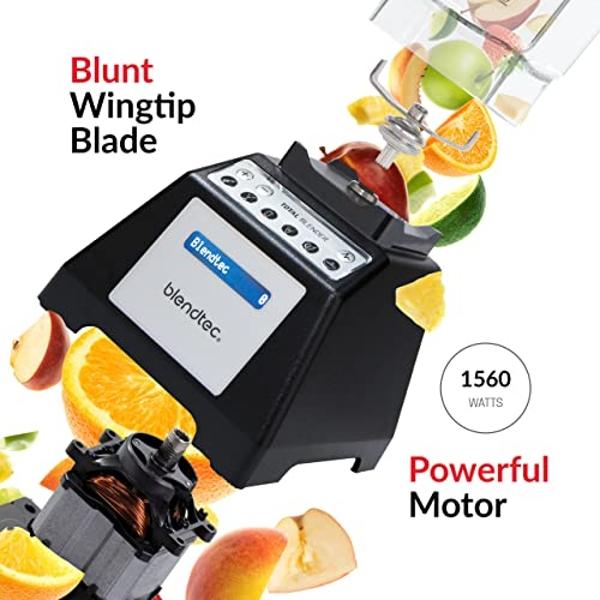 Blendtec Total Blender Classic - Includes FourSide Jar (75 oz) - 10-Speed Professional-Grade Countertop Blender - High-Power Kitchen Blender with 6 Pre-Programmed Cycles - Black
