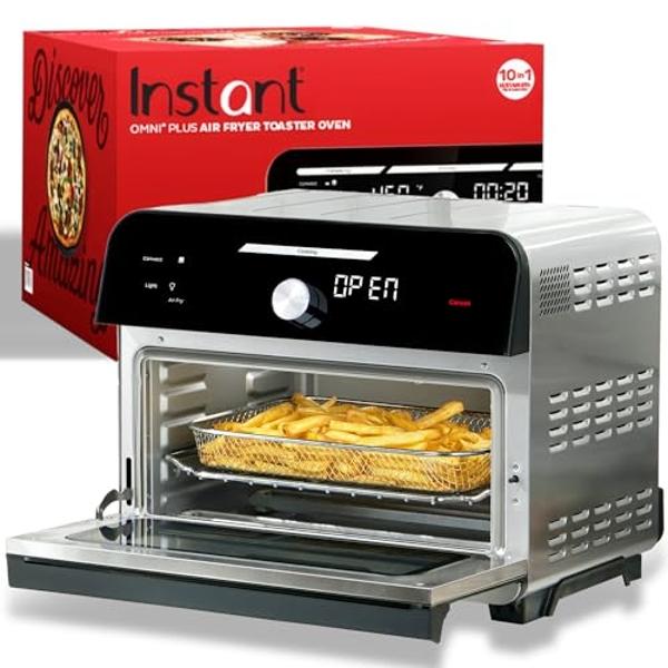 Instant Pot Omni Plus 19QT/18L Toaster Oven Air Fryer, 10-in-1 Functions, Fits 12" Pizza, Crisp, Broil, Bake, Roast, Toast, Warm, Convection, 100+ In-App Recipes, from the Makers o