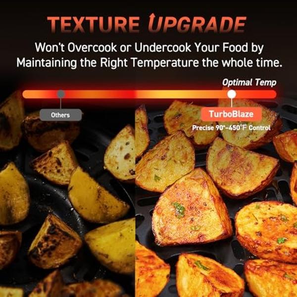 COSORI Air Fryer 9-in-1, Compact & Large 6-Qt, Fast Turbo Modes, 90–450°F Precise Heat for Even Results, Up to 95% Less Oil*, Roast, Bake, Dry, Reheat, Frozen, Broil, Proof, 120V, 
