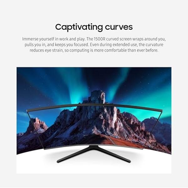 SAMSUNG 32" CR50 FHD 1500R Curved Monitor, 75Hz, 4ms GTG, AMD Freesync, HDMI, VGA (LC32R500FHNXZA)