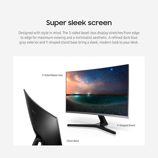 SAMSUNG 32" CR50 FHD 1500R Curved Monitor, 75Hz, 4ms GTG, AMD Freesync, HDMI, VGA (LC32R500FHNXZA)
