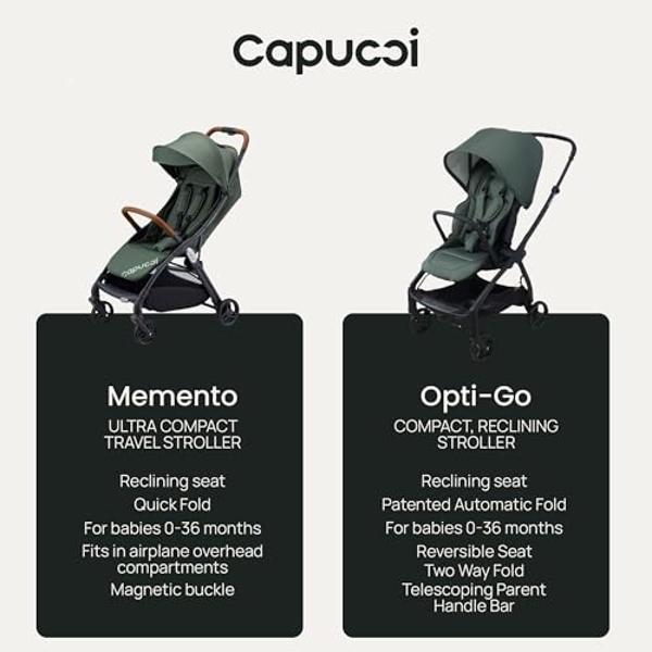 GAP babyGap 2-in-1 Carriage Stroller - Car Seat Compatible - Easy One-Handed Fold - Lightweight Stoller with Oversized Canopy & Reclining Seat - Made with Sustainable Materials, Na