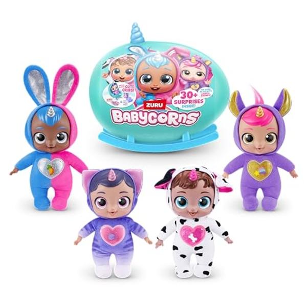 Babycorns Interactive Baby Doll Series 1 Large (Kitten) by ZURU with Lights and Sounds, Magical Babydolls, Surprise, Unboxing, Girls, Dolls, Story
