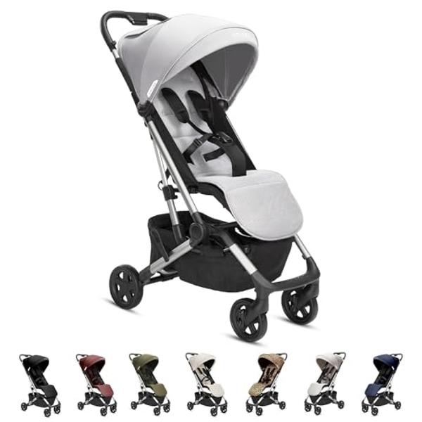 GAP babyGap 2-in-1 Carriage Stroller - Car Seat Compatible - Easy One-Handed Fold - Lightweight Stoller with Oversized Canopy & Reclining Seat - Made with Sustainable Materials, Na