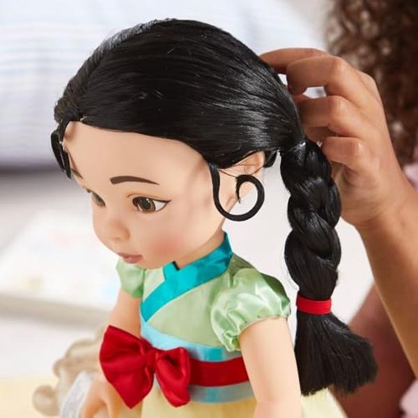 Disney Store Official Animators' Collection Mulan Doll - 16 Inches, Includes Little Brother with Molded Details, Fully Posable Toy in Satin Dress - Suitable for Ages 3+ Toy Figure