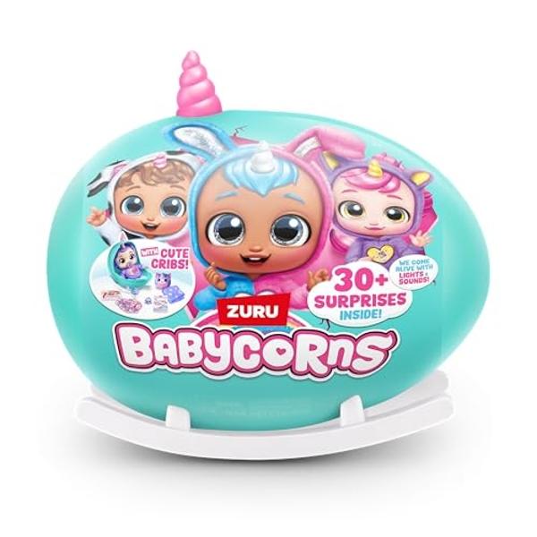 Babycorns Interactive Baby Doll Series 1 Large (Kitten) by ZURU with Lights and Sounds, Magical Babydolls, Surprise, Unboxing, Girls, Dolls, Story