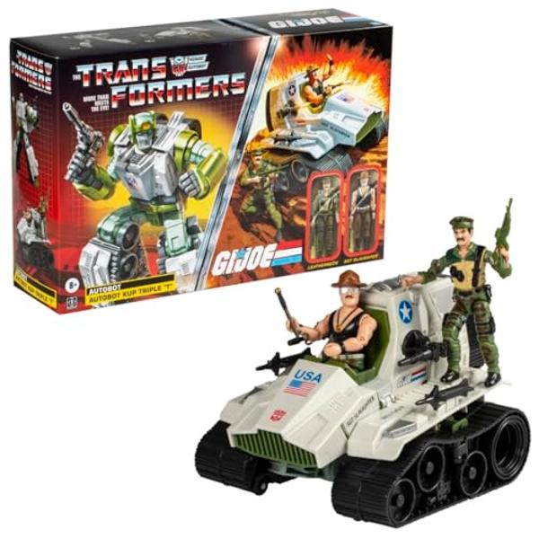 Transformers Collaborative G.I. Joe x Autobot Kup Triple T 9-Inch Action Figure, O-Ring 3.75-inch SGT Slaughter & Leatherneck Action Figures 8+