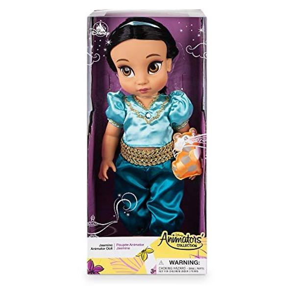 Disney Store Official Animators' Collection Jasmine Doll from Aladdin – 16 Inches, Authentic Princess Design, for Kids & Collectors, Soft & Poseable Figure, Suitable for Ages 3+