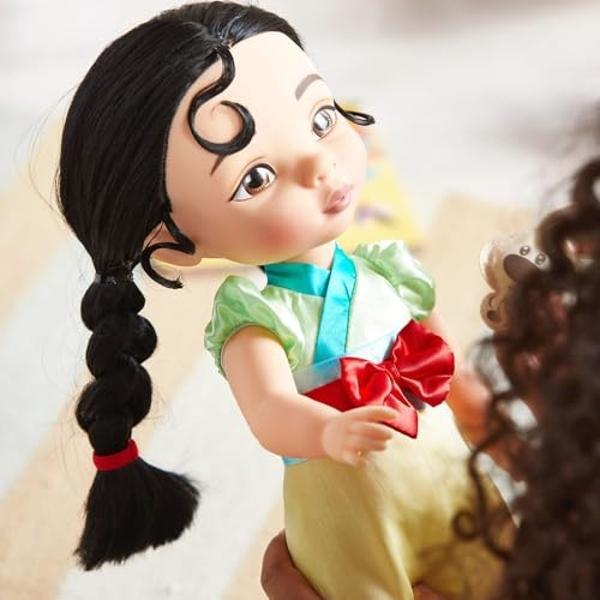 Disney Store Official Animators' Collection Mulan Doll - 16 Inches, Includes Little Brother with Molded Details, Fully Posable Toy in Satin Dress - Suitable for Ages 3+ Toy Figure
