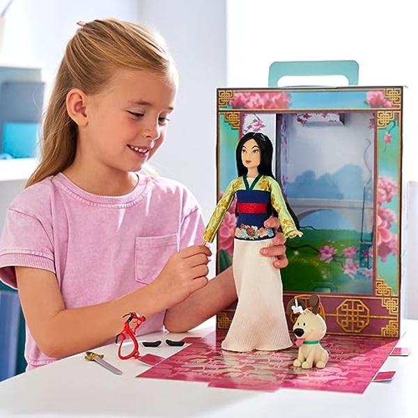 Disney Store Official Mulan Story Doll, Mulan, 11 Inches, Fully Posable Toy in Glittering Outfit - Suitable for Ages 3+ Toy Figure, Gifts for Girls, New for 2023?