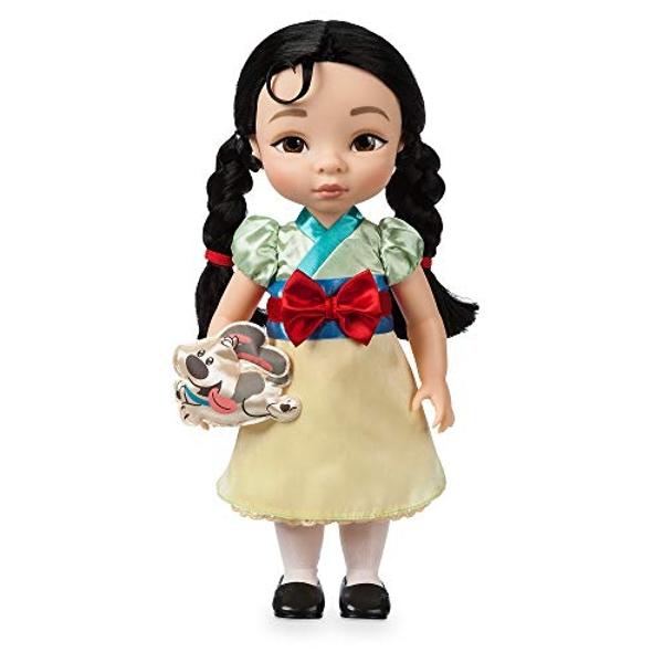 Disney Store Official Animators' Collection Mulan Doll - 16 Inches, Includes Little Brother with Molded Details, Fully Posable Toy in Satin Dress - Suitable for Ages 3+ Toy Figure
