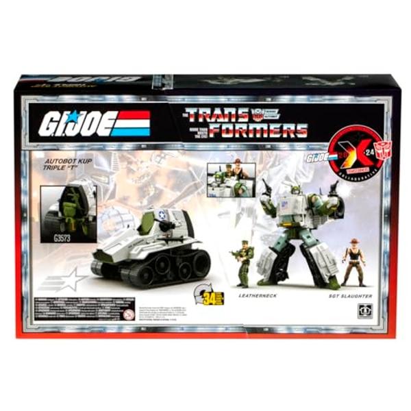 Transformers Collaborative G.I. Joe x Autobot Kup Triple T 9-Inch Action Figure, O-Ring 3.75-inch SGT Slaughter & Leatherneck Action Figures 8+