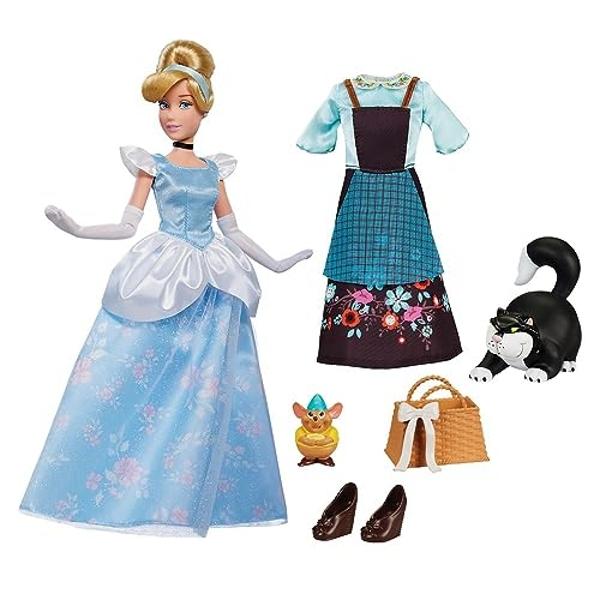 Disney Store Official Disney Princess Story Doll (Aurora) 11 Inches, includes Coloring Book and Additional Dress, Princess Doll in Classic Outfit, Disney Princess Toys for Girls