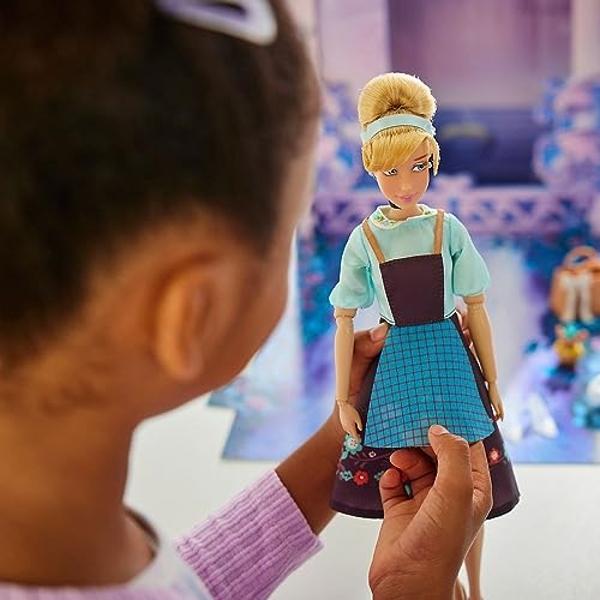 Disney Store Official Princess Story Doll (Cinderella) 11 Inches, Includes Coloring Book and Additional Dress, Princess Doll in Classic Outfit, Princess Toys for Girls