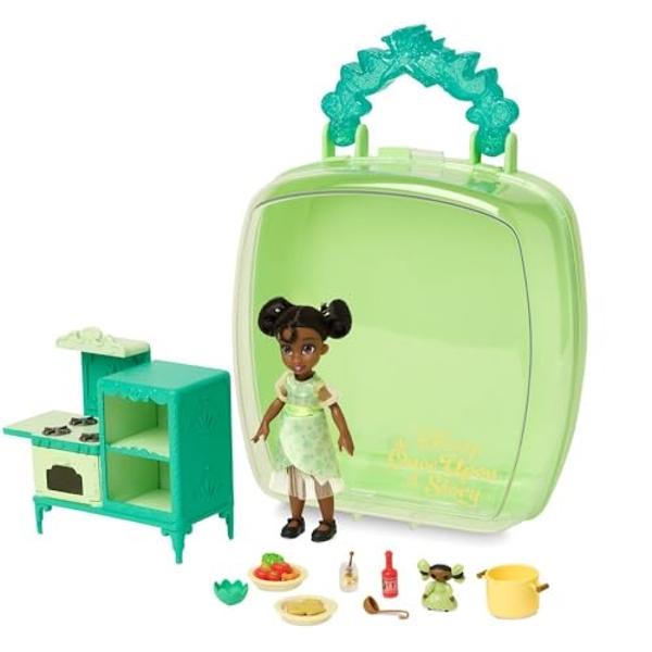 Disney Store Official Princess Tiana Once Upon a Story Mini Doll Playset, The Princess and The Frog, 5 Inch Princess Dolls, Girl Toys, Princess Toys for Girls, 4 Year Old Girl Birt