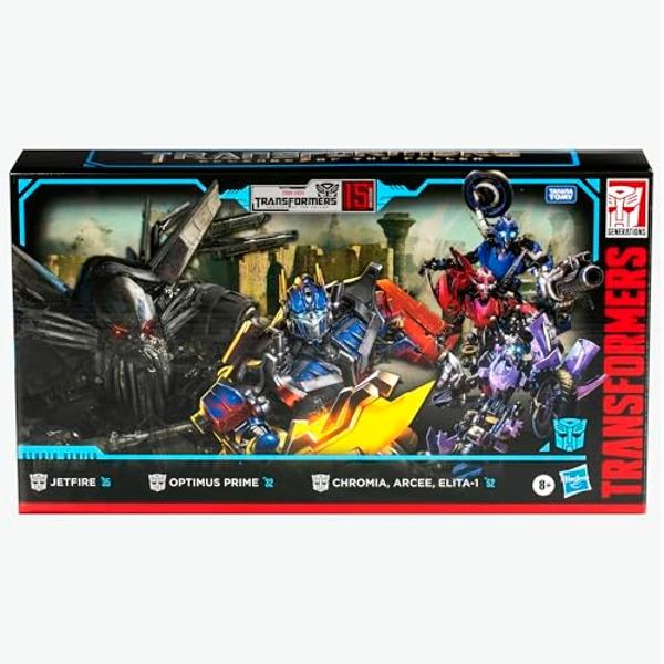 Transformers Toys Studio Series Revenge of The Fallen 15th Anniversary Autobot Multipack, Optimus Prime, Jetfire, Chromia, Elita-1, Arcee, 5 Action Figures, Ages 8+ (Amazon Exclusi